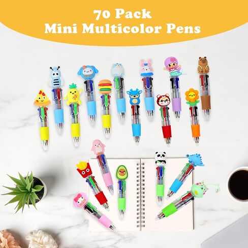 35 Pack Mini Multicolor Pens in One 4-in-1 Fun Pens for Kids Cute Ballpoint Pen Bulk for Birthdays and Children's Parties Fun Gifts Assorted Ink Kawaii Pen in Kuwait