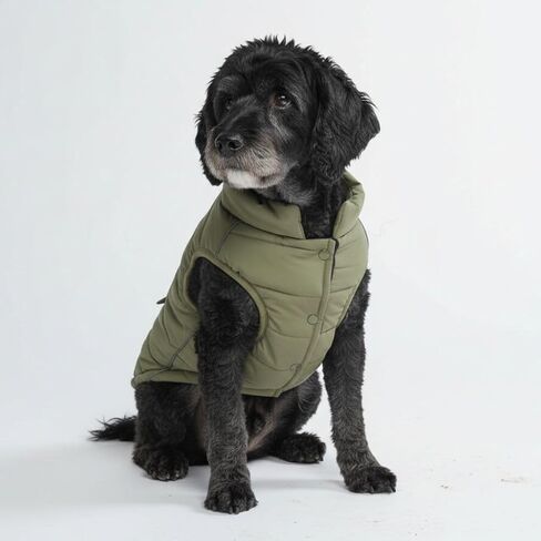 Spark Paws Dog Winter Jacket, Water-Resistant Coat, Warm Reflective Windproof Fleece-Interior, for Medium and Large Dogs - Tan - L in Kuwait