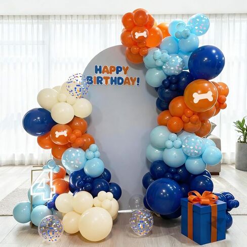 البالونات البناء ، 12 بوصة من الذهب الأسود الأسود البرتقالي البالونات للأطفال للأطفال in Kuwait