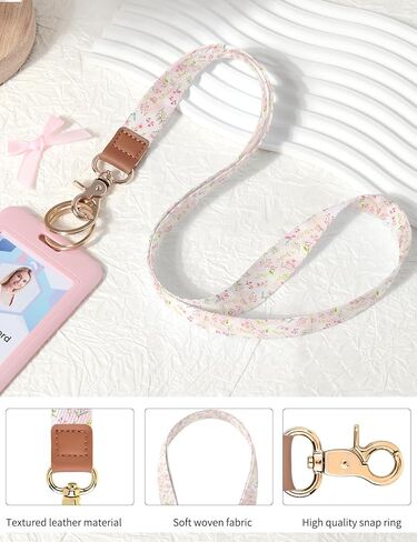 Lanyards for Keys, Neck Lanyards for ID Badges with Metal Hook, Cute Keychain Lanyard for Women in Kuwait