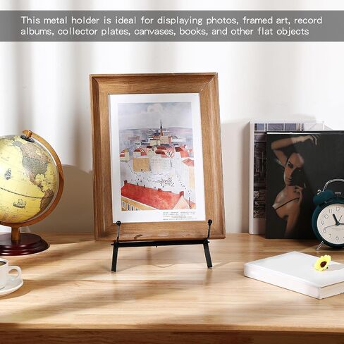 Leinuosen 1 Pcs Metal Easel Stand 16.5" H x 8.7" W x 4.3" D Table Top Easel Stand for Display Tripod Art Picture Mirror Modern Plate Holder for Display Book Photo Wedding Sign (Gold) in Saudi Arabia