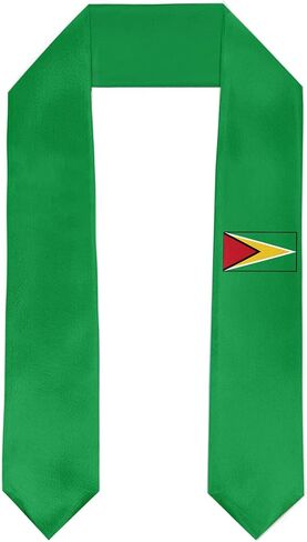 Pan African Flag Graduation Stole Satin Stole Scarf for Study Aboard International Students 72" Length in Saudi Arabia
