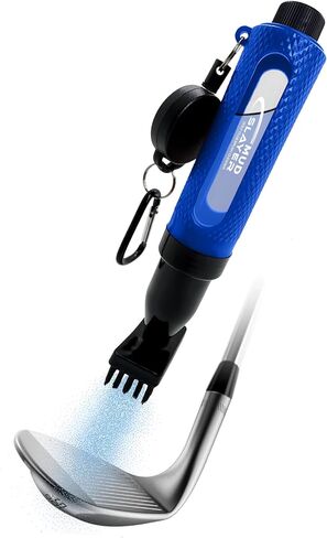 Mud Slayer Golf Club Club Brush with Fine Mist Spray ، نافذة عرض مقاومة للتسرب ومقطع قابل للسحب-رأس Bristle المزدوج ، مقبض مريح-ملحقات الجولف التي يجب أن تكون من أجل الرجال والنساء in Saudi Arabia