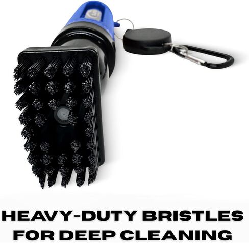 Mud Slayer Golf Club Club Brush with Fine Mist Spray ، نافذة عرض مقاومة للتسرب ومقطع قابل للسحب-رأس Bristle المزدوج ، مقبض مريح-ملحقات الجولف التي يجب أن تكون من أجل الرجال والنساء in Saudi Arabia