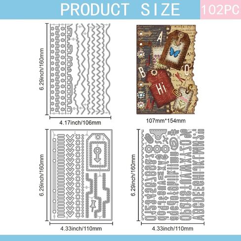 GLOBLELAND Photo Album Book Corners Cutting Dies for Card Making Clip Album Frame Die Cuts Label Frame Cut Dies for DIY Scrapbooking Journal Embossing Paper Craft Gifts Decor in Saudi Arabia