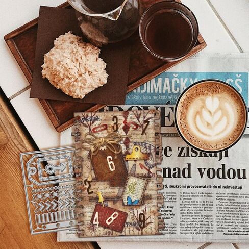 GLOBLELAND Photo Album Book Corners Cutting Dies for Card Making Clip Album Frame Die Cuts Label Frame Cut Dies for DIY Scrapbooking Journal Embossing Paper Craft Gifts Decor in Saudi Arabia
