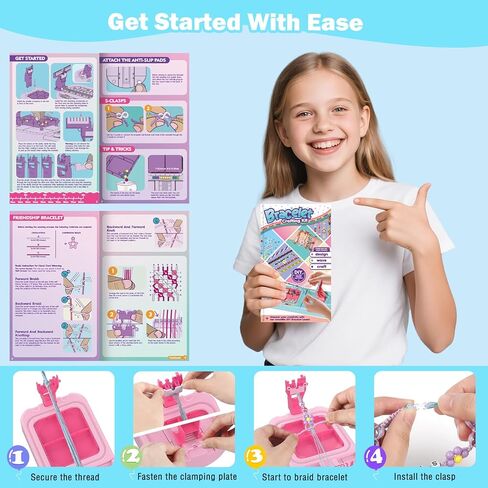 Arts and Crafts for Kids Ages 8-12,Friendship Bracelet Making Kit for Girl,DIY Arts and Crafts Maker for Kids,Jewelry Making Kit Christmas Gifts for Ages 6 7 8 9 10 11 12 Year Old (Purple) in Kuwait