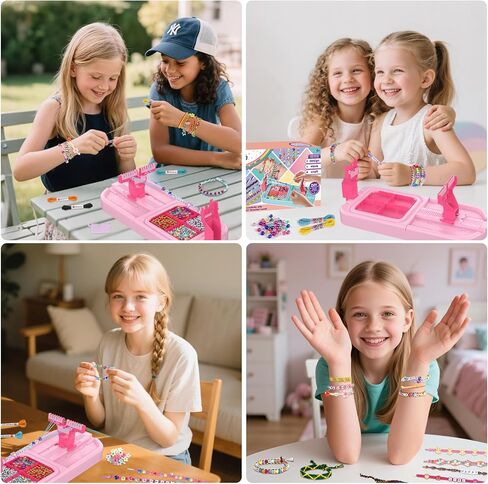 Arts and Crafts for Kids Ages 8-12,Friendship Bracelet Making Kit for Girl,DIY Arts and Crafts Maker for Kids,Jewelry Making Kit Christmas Gifts for Ages 6 7 8 9 10 11 12 Year Old (Purple) in Kuwait