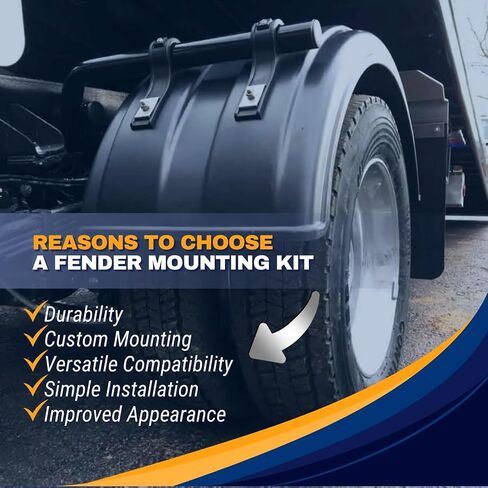 Torque 2 مجموعة من مجموعة Poly Fender Thunting Kit Black ، مجموعة تركيب البوليمر للتشغيل لشاحنة شبه (2 × TRQF401) in Saudi Arabia