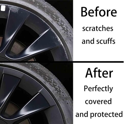 لنموذج Tesla Y 20 بوصة Helix Wheel Rim Protector Hubcaps Helix Wheels Rim Cover Rings Matte Black 4PCS Model Y Accessories in Kuwait