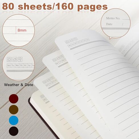 Azureal Journal for Women Men, Lined Journaling Notebooks A5 5.7X 8.3 in, Hardcover Leather Journal Diary 160 Pages, Journals for Writing, Travel, Business, Home & School (Brown) in Kuwait