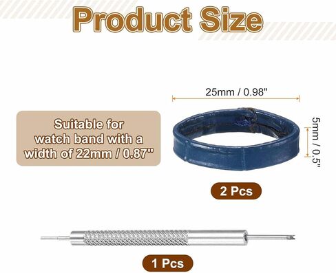HARFINGTON 2pcs Leather Watch Band Loops 18mm Replacement Watch Band Keeper Watch Strap Holder Retainer Wristwatch Strap Fastener Rings, Brown in Saudi Arabia