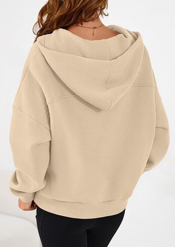 هوديس من Prettygarden Womens اقتصاص Sweece Sweece Sweece 2025 Fall Fashion Quarter Zip Pullover Long Sleeve Tops Winter Clothes in Saudi Arabia