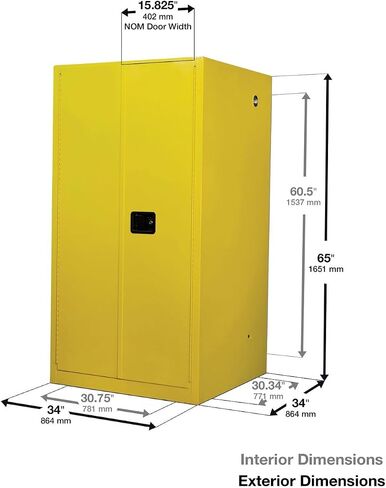 Justrite Galvanized Steel 1 Door Manual Compac Corrosives Safety Storage Cabinet, 12 Gallon Capacity, 23-1/4" Width x 35" Height x 18" Depth, 1 Adjustable Shelfs, Made in The USA, Blue, 891202 in Saudi Arabia