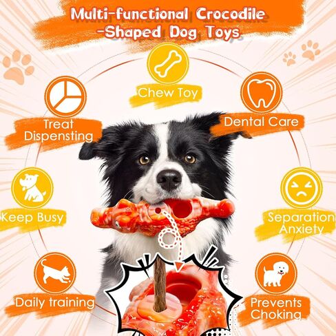 Dog Chew Toys for Aggressive Chewers,Indestructible Toy for Large Dogs,Tough Dog Toys to Keep Them Busy & Reduce Boredom for Medium, Large Dogs in Kuwait