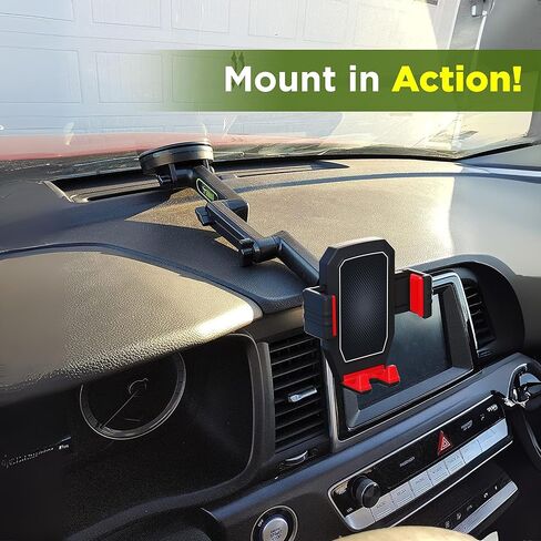 Truck Phone Holder Mount Heavy Duty Super Suction Cup, Cell Phone Holder for Truck Dashboard Windshield 16.9 inch Long Arm & Stable, Compatible with iPhone & Samsung, Gray, Semi Truck in Saudi Arabia
