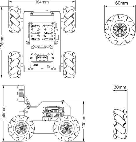 miniAuto AI Vision Robot Car for Arduino Programmable Smart Robot Car with ESP32 Camera, Line Tracking Color/Target Recognition Obstacle Avoidance, STEM Projects Educational Robot Set, Standard Kit in Saudi Arabia