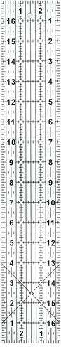 Sewing Ruler,Quilting Ruler Acrylic 6"x17" with Non-Slip Rings 12 Pieces in Kuwait