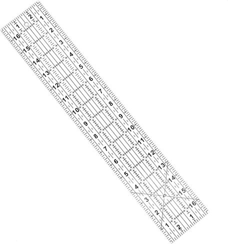 Sewing Ruler,Quilting Ruler Acrylic 6"x17" with Non-Slip Rings 12 Pieces in Kuwait