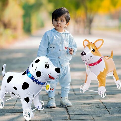 Self-Standing Walking Dolphin Balloons with Wheels Birthday Party Decorations Kids Gift Ocean Animals Foil Mylar Balloon Cute Sea Theme Birthday Party Children Toys Supplies(Blue) in Kuwait