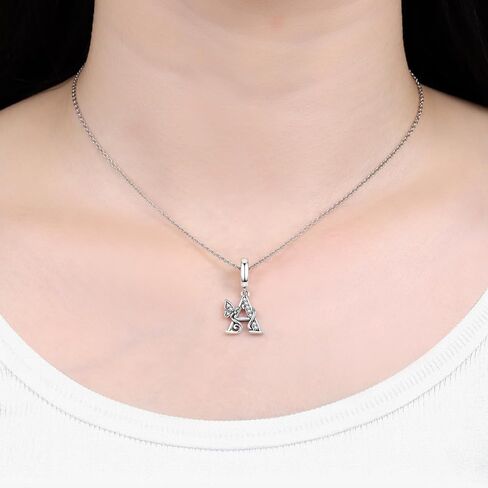 2 Pack 925 Sterling Silver Butterfly Charms for Bracelets و Netlace Alphabet Dangle Pendants Round Round Spacer Exples Pave Zirconia Jewelry Gift for Women in Kuwait