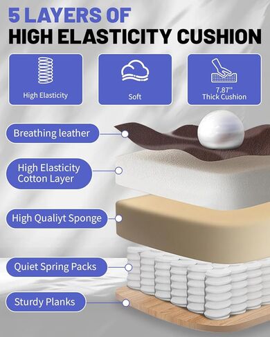 كرسي المكتب الكبير والطويل 600 رطل- كرسي كمبيوتر تنفيذي عالي الظهر للأشخاص الثقيلين الذين لديهم دعم قطني قابل للتعديل وعجلات هادئة- كرسي مكتب كبير للمكتب المنزلي (براون) in Kuwait