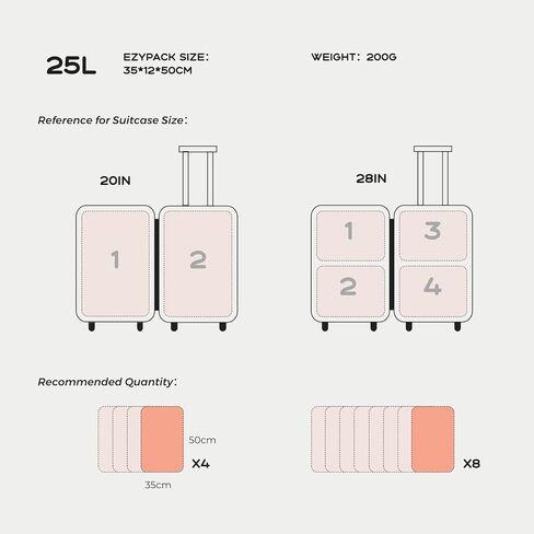 25L Waterproof Travel Vacuum Bags with Pump, Tear-Resistant Design,Lightweight Compression Storage, Durable Vacuum Seal Bags for Clothing Travel Luggage, Camping, Hiking & Road Trips in Kuwait