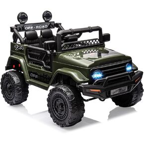 Hetoy 12V Electric Ride-On Truck for Kids - Remote Control Car with Spring Suspension, LED Lights, Music & 3 Speeds | Battery-Powered Ride Toy (Ages 3+) in Kuwait