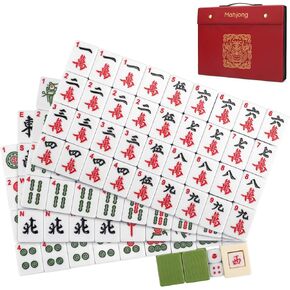 مجموعة بلاط Mahjong ، 146pcs صينية Mahjong مجموعة الجودة Mah Jong Tiles مع صندوق تخزين رائع سهل الحمل ، وتشمل التعليمات مجموعات Mah Jongg لتجمعات العائلة والأصدقاء in Kuwait