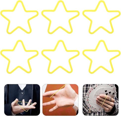 Toyandona 50pcs حبل الحبل المرن من خمسة نقاط مرنة الساحر ملحقات الفرقة وسيلة وقال الساحرة مجموعات الساحرات والملحقات الحفل in Saudi Arabia