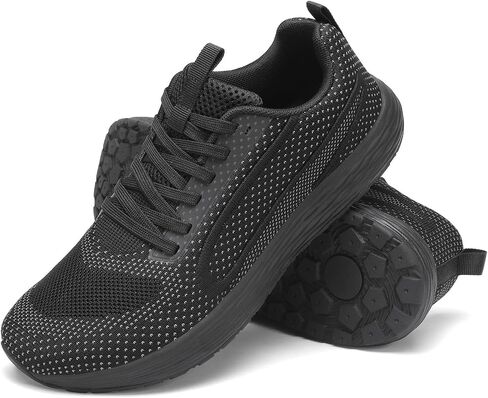 Wide Walking Shoes for Men - Ultra Light Zero Drop Mesh Sneakers Grey 10.5 in Saudi Arabia