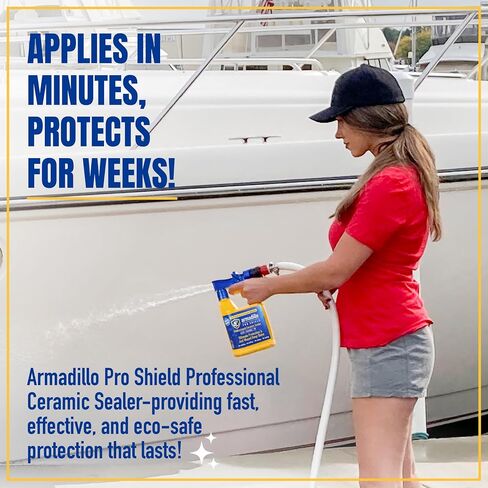 Professional Ceramic Sealer – Ultimate Protection & Just Waxed Deep Shine – Spray-On Hydrophobic Ceramic Coating for Cars, Boats & RVs – 32 oz Hose-End Sprayer in Saudi Arabia