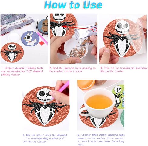 8 PCS Christmas Diamond Art Coasters Kit, Snowman Diamond Painting Coasters with Holder, Winter Diamond Art Kits for Adults Beginners, Arts and Crafts Supplies in Kuwait