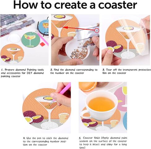8 PCS Christmas Diamond Art Coasters Kit ، و Snowman Diamond Painting Coaster مع حامل ، وضغط فنون الشتاء للمبتدئين على المبتدئين والفنون والحرف اليدوية in Kuwait
