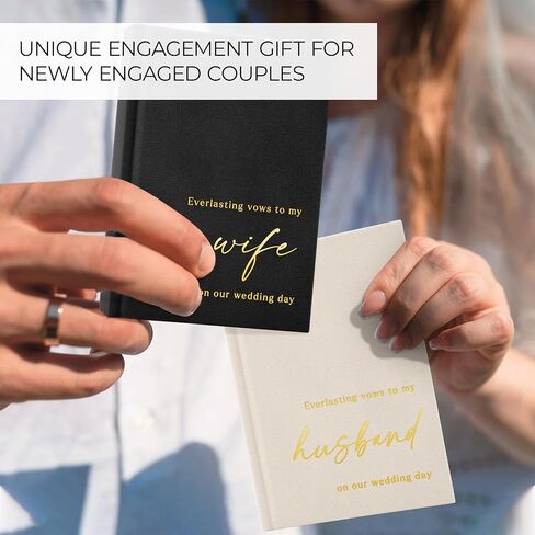 Elegant Velvet Wedding Vow Books With Gold Foil Lettering - Perfectly Sized His and Hers Vow Books With Plenty Of Pages To Write Whatever is on Your Heart - A Beautiful Addition For The Wedding Day in Saudi Arabia