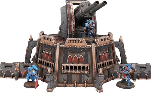 Tabletop Terrain Wall of Saints Collection, Complete Fortress Set with Artillery, Defense Walls, Double Tower, Hybrid Bunker for 28mm-32mm Wargames in Saudi Arabia