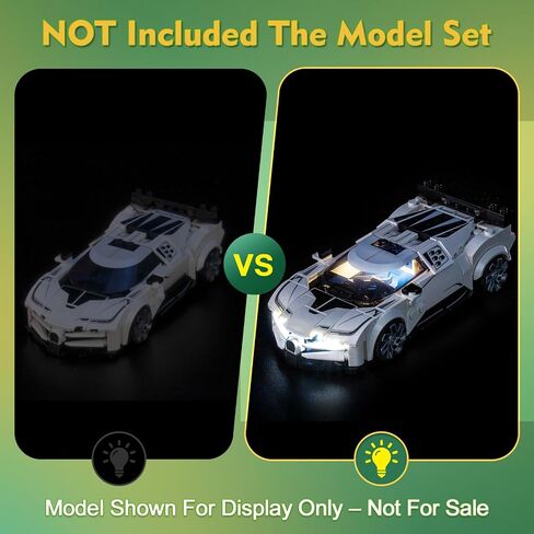 مجموعة الضوء المتوافقة مع LEGO 77237 Dodge Challenger SRT Hellcat Sports Car - لا يوجد طراز فقط الضوء ، إكسسوارات الإضاءة LED متوافقة مع LEGO 77237 in Saudi Arabia