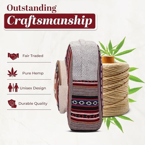 حقيبة الظهر المحمولة المحمولة للقنب ، حقيبة نهارية كبيرة ، حقيبة قماشية ، حقيبة الظهر اليدوية في هيمالايا هيمب بوهيميان. in Kuwait