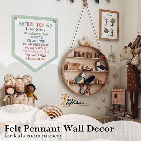 This Must Be The Place Vintage Kids Toddler Room Playroom Decor Felt Pennant Banner, Retro Nursery Wall Art for Kid Boys Bedroom Play Room Decor Hanging, 8x14 Inch in Saudi Arabia