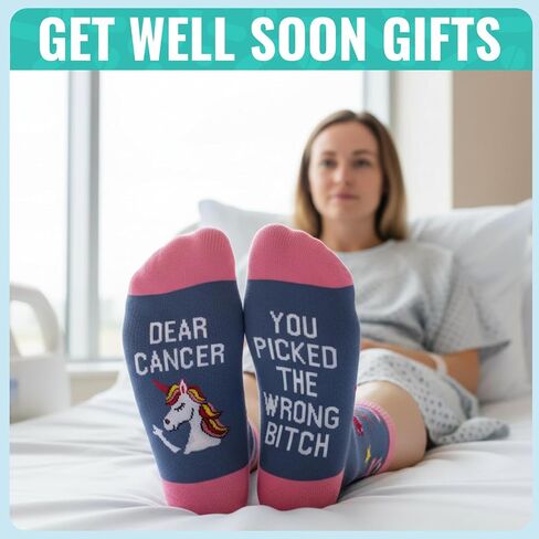 HAPPYPOP Breast Cancer Awareness Socks for Women - Cancer Chemo Comfort Socks for Patients Survivors in Saudi Arabia