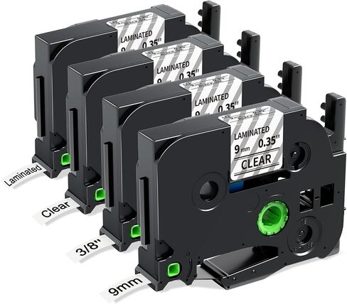 Labelife 18mm Label Tape Replace for Brother P Touch TZe TZ Tape 18mm 0.7 Laminated White/Clear/Black for Brother Ptouch PTD600 PTD400AD 1880 PT-P710BT Label Maker Tape 18mm 3/4'', 4-Pack in Saudi Arabia