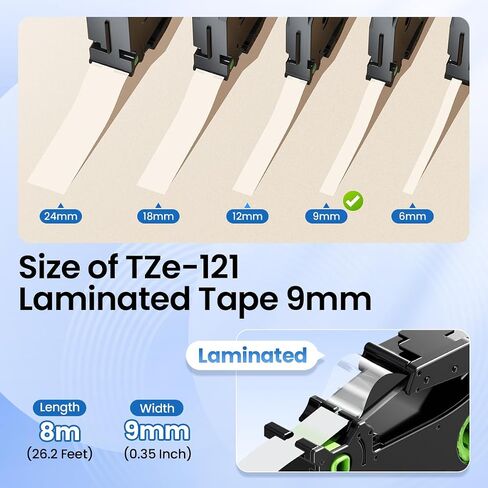 Labelife 18mm Label Tape Replace for Brother P Touch TZe TZ Tape 18mm 0.7 Laminated White/Clear/Black for Brother Ptouch PTD600 PTD400AD 1880 PT-P710BT Label Maker Tape 18mm 3/4'', 4-Pack in Saudi Arabia