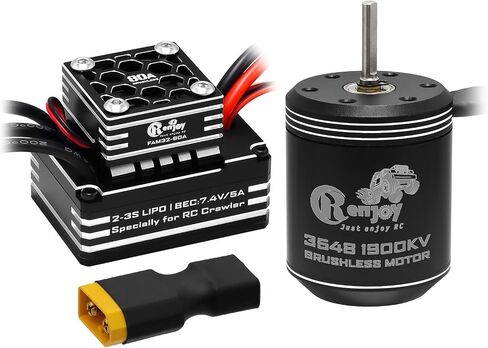 3548 1400kV محرك Outrunner بدون فرش مع AM32 80A وحدة تحكم سرعة ESC ESC بدون فرش من 1/10 ترقية الزاحف عن بُعد in Kuwait