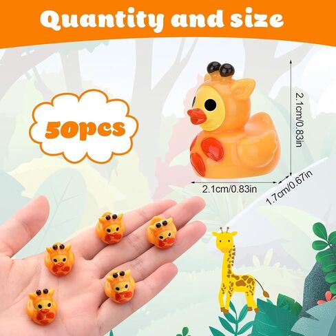 30 PCS Giraffe Ducks ، Mini Giraffe Resin Ducks Bulk ، تمثال بطة مصغرة لطيف لصالح حفلات عيد الميلاد ، حمام السباحة ، البركة ، زينة حفلات السيارات in Saudi Arabia