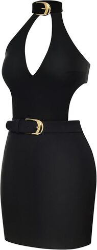 JW Pei Women's Gabriella Bretted Cutout Halter Mini Dress in Kuwait