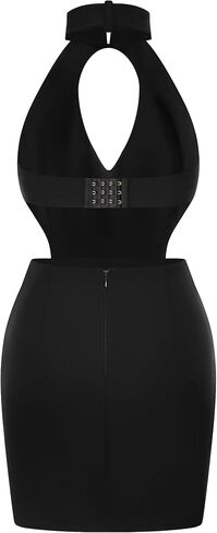 JW Pei Women's Gabriella Bretted Cutout Halter Mini Dress in Kuwait