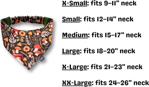 Fall Scrunchie Dog Bandana, Handmade Halloween, Thanksgiving, Harvest Pet Neckerchief, Dog & Cat Accessory, Perfect Autumn Photo Prop, Gift for Dog (Mushrooms and Sunflowers, Large) in Kuwait
