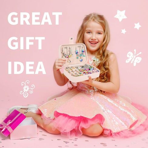 Sofier Bracelet Making Kit for Girls DIY Beads Charms Set Teen Girl Gifts for Birthday Christmas Arts and Crafts Kit with Portable Organizer Box in Saudi Arabia