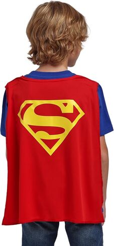 Superman Costume Boy's Blue Crew Neck Short Sleeve Cosplay T-Shirt مع رأس قابلة للفصل in Kuwait