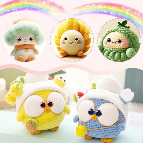 TOOOB 32PCS 14 مم بريق السلامة عيون بلاستيكية الحرف الكروشيه الدمية عيون 8 ألوان جولة محشوة الحيوانات مع الغسالات لدمى دمية الدب Amigurumis DIY in Saudi Arabia